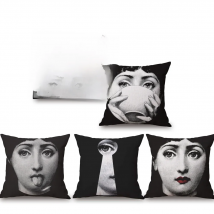 Black White Personality Girl Pillowcase Home Decoration Sofa Car Pillow Covers Bedding Car Seat Lumbar Cushion Cover