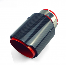 SUMSOO genuine red/blue stainless steel glossy carbon fiber car exhaust pipe  modified universal accessories muffler tail tip