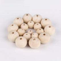 TYRY.HU 20Pc/lot Wooden Teething Beads Baby Teething Pendant Necklace Eco-frinedly Baby Chewing Nursing Toys 10mm 14mm 18mm 25mm