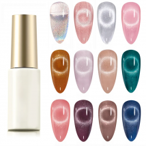 MAYCHAO 5ml Cat Eye Magnetic Gel Nail Polish Shiny Glitter Gel Lacquer Semi Permanent Soak Off UV LED Varnish Manicure Nail Art