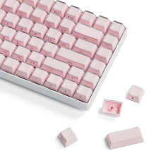 113 Key Jelly Round Side Keycaps Ice Crystal Translucent Pink OEM Profile Key cap for Cherry MX 61 68 104 Mechanical Keyboard