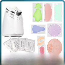 DIY Mini Face Mask Maker Automatic Vegetable Natural Collagen Fruit Face Mask Machine Skin Care Brush wtih 10Pcs Mask Molds