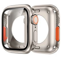 Screen Protector Cover for Apple Watch 44mm 45mm 40mm 41mm Hard PC Bumper Case for iwatch Series 9 8 7 6 5 4 SE Change To Ultra