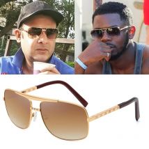 PRJET Brown Gradient Retro Square Sunglasses Men Brand Designer New Arrival Vintage Shades Sun Glasses For Man Eyewear