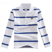 Children T-shirt Long Sleeve Polo Shirts Boys Kids Stripes Tops Baby Boy Sports Polos Teneege Boys Clothes