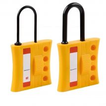 Premier non-conductive lockout hasp - 4 holes De-Electric Slider Hasp 4 Padlock Holes 3mm 6mm Shackle