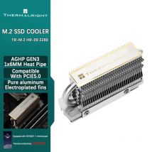 Thermalright HR-09 2280 M.2 Solid State Drive AGHP Heat Pipe Heat Sink Radiator M.2 SSD Cooler Gasket with Thermal Silicone Pad