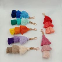 Fashion Rayon Tassel Keychain 16cm DIY Bag Hanger Home Decor Accessory