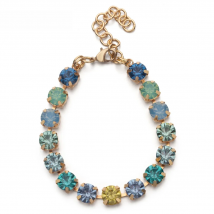 New Design Hot Deal Crystal Charms Bracelets For Women Claw Drill Set Colorful Crystal Bracelets Lobster Clasp  Link Chain