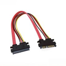 30cm Good Quality 22Pin SATA Cable Male to Female 7+15 Pin Serial ATA SATA Data Power Combo Extension Cable Connector Conterver