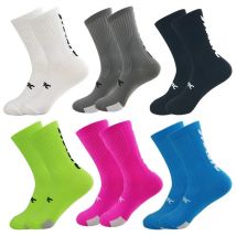 5 Pairs Cycling Socks Men Bicycle Sport Running Bike Socks Mid Tube Compression Outdoor Racing MTB Road Bike Socks Breathable
