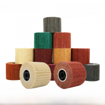 Loonpon 120x100x19mm Polishing Drum Burnishing Wheel Metal Nylon Wire Polish Brush Roller Burnishing Tools For Stainless Steel