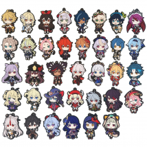 Genshin Impact Game Kaeya Kazuha Diluc Ganyu Ayaka Tartaglia Venti Hu Tao Albedo Bennett Raiden Shogun Rubber Strap Keychain