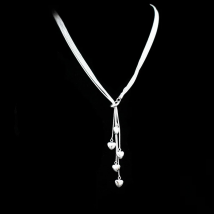 New Luxury 925 Sterling Silver Long Tassel Heart Pendant Necklace Five Floors Maxi Drop Necklaces For Women Fashion Jewelry Gift