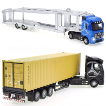 1:50 Diecast Alloy Truck Head Model Toy Container Truck Pull Back With Light Engineering Transport Vehicle Boy Toys For Children