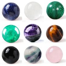 3cm Natural Crystal Ball Rose Quartz Polished Globe Amethyst Lazuli Stone Massaging Ball Desk Home Decoration 30mm Crystal Ball