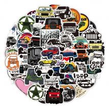 10/30/50PCS Jeep Cool Car Graffiti Stickers Skateboard Fridge Guitar Laptop Motorcycle Travel Classic Toy Decals Sticker Kid Toy
