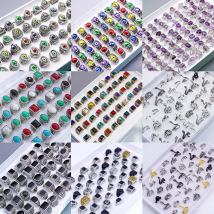 Wholesale Jewelry 20Pcs /Lot Men Women Vintage Rings Lots Fashion Female Jewelry Accessories Store Bulks Packs Multiple Styles
