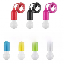 Portable LED Pull Cord Light Bulb Battery Operated Hanging Pull Cord Night Lamp Outdoor Camping Tent Light For Home Garden Decor