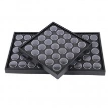 25/50 Nail Art Jewelry Storage Box Black Drill Box Transparent Rhinestone Bead Gems Bottle Plastic Empty Pot Nail Tools