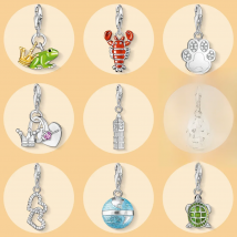 Prince Frog Lobster Paw Princess Big Ben Hearts Globe Turtle Charm Pendant,2019 Summer Trendy Jewelry 925 Sterling Silver Gift
