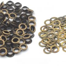 100sets Bronze Color Pure Brass Material 4mm/5mm/6mm/8mm/10mm Grommet Eyelet With Washer Fit Leather Craft Shoes Belt Cap