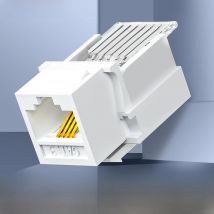 HOOLNX CAT3 RJ11 Keystone Jack, Tool-free Telephone Module RJ11 CAT3 Voice Module Gold-plated Adapter Keystone Jack，1/5/10 Pack