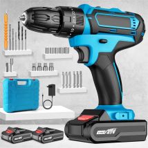 VREMOTA-taladro de impacto inalámbrico, destornillador eléctrico, taladro eléctrico recargable, batería de litio, herramienta eléctrica de velocidad de 1350rpm