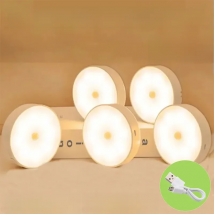 PIR Motion Sensor LED Night Light USB Rechargeable Night Lamp For Kitchen Cabinet Wardrobe Lamp Staircase Wireless Closet Light