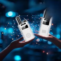 New Mini White Free-license Walkie Talkie E38 Passed CE PMR FRS Led Display Communication Two Ways Radio