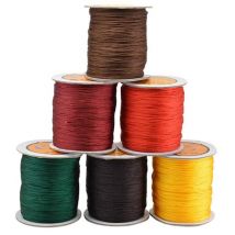 1roll/lot 1mm 1.5mm Nylon Cord Thread Chinese Knot Macrame Cord Bracelet Braided String DIY Tassels Beading For Shamballa Rope