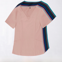 New Medical Work Clothes Hospital Surgical Blouse Scrub Nursing Uniforms Beauty Salon Female Short Sleeve Shirt Wholesale Price