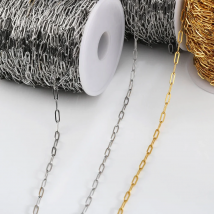 1-2Meter Stainless Steel Necklace Chains for Jewelry Making Gold Rolo Chain DIY Neckalce Bracelets Supplies Bulk Chain Wholesale