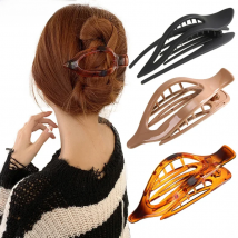 AWAYTR Hair Claw Clip Barrette Duckbill for Women Fashion Crab Acrylic Hairpin Ponytail Hairgrip Girls Hair Accessories Headwear