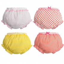 Baby Underwear Toddler Infant Pure Cotton Bread Pants Ruffle Panties Little Girls Boys Briefs 2024 Summer Accessories