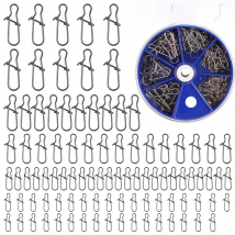 95Pcs/box Nice Fast Duo Lock fishing snaps and clips Kit Fishing hooks Lures Connector Swivels Snap Fishing Tackle 26lb-77lb