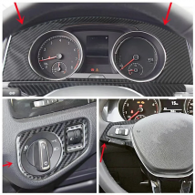 Carbon Fiber Car Driver Ddashboard Modification Cover Trim Strips Decorative Stickers For Golf 7 Car Interior Accessories