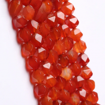 5A Quality Genuine Faceted Red Agates Beads Carnelian Stone Loose Charm Beads For Jewelry Making Bracelets For Women 6 8 10 12mm
