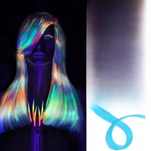 Synthetic 50Cm Rainbow Colors One Clip In Hair Extensions Straight Long Synthetic For Women Hair Piece Blue Pink Purple Red 12G