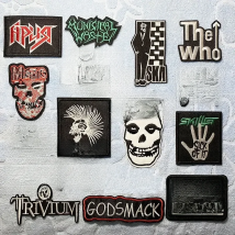 BAND ROCK MUSIC Iron On Patches Cloth Mend Decorate Clothes Apparel Sewing Decoration Applique Badges Heavy Metal
