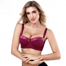 BINNYS Women's Plus Size Strapless Bra 38D Supportive Big Cup Lingerie for Ladies Comfortable Wire Free Underwear