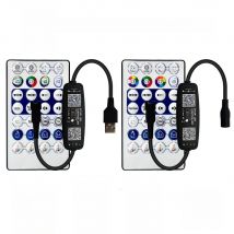 DC5-24V 28Key Led Controller With Music Bluetooth App Remote For Smart 5050 RGB Individually Addressable Strip Light 2048 Pixels