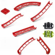 10PCS Track Roller Coaster Railway City Train Technical Part Building Blocks Gift for Kids Compatible Leduo 26022 25059 25061