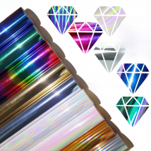 Soft Metallic 30CMX102CM Heat Transfer Vinyl Roll Hologram Laser Elastic PU Camouflage Iron On Film HTV T Shirt