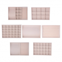 Velvet Jewelry Box Ring Earring Necklace Pendant Bracelet Display Organizer Box Tray Storage Showcase Holder Jewelry Display Cas