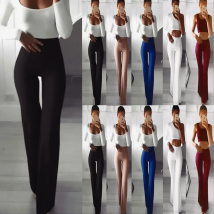 Hirigin Elegant  Casual Pant 2019 New Womens Palazzo Wide Leg Flared Ladies Stretch Trousers Pants Sweatpant