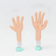 1 pair of Silicone hands with aluminum wire inside for free movement for stop motion puppet