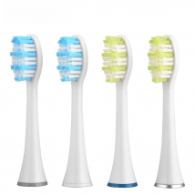 Mornwell D903  4pcs White Standard Replacement Toothbrush Heads with Caps for Mornwell D01/D02 Electric Toothbrush
