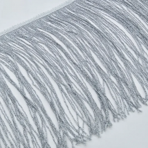 CHENGBRIGHT Nice 1Yard 20cm Wide Silver Lace Fringe Trim Tassel Fringe Trimming Dress Stage Clothes Accessories Tassel Fringe