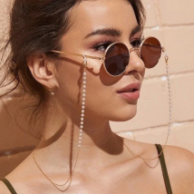 Fashion Eyeglass Chain Imitation Pearl Beaded Chain Sunglass Eyewear Hold Retainer Women Reading Glasses Necklace Gift